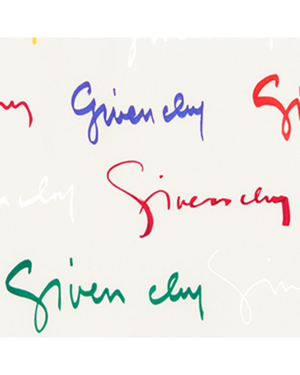 Givenchy White Small Silk Signature Scarf