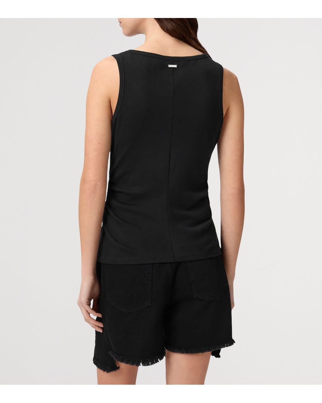AllSaints Black Ruched Katarina Tank Top
