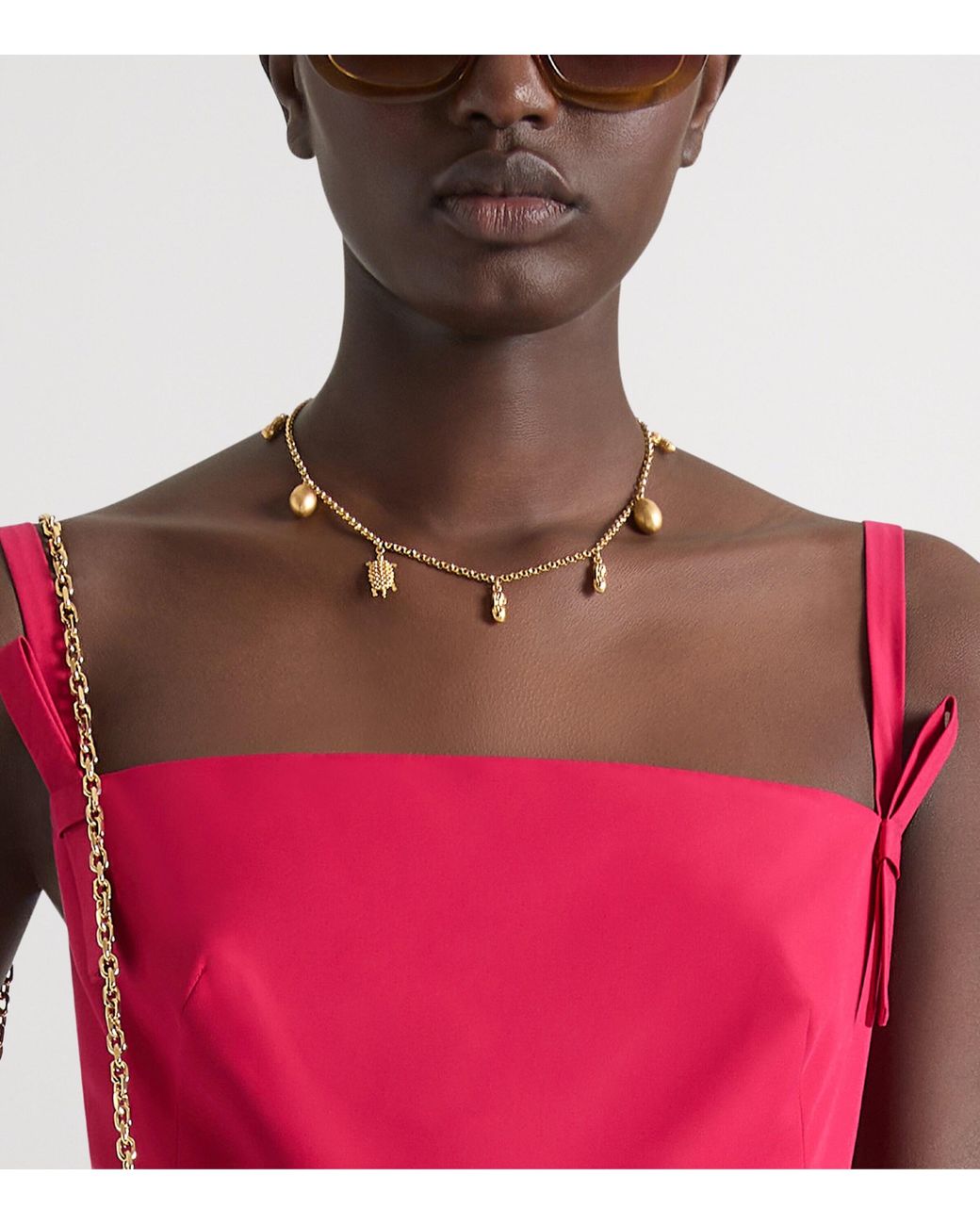 Givenchy Metallic Charms Chain Necklace