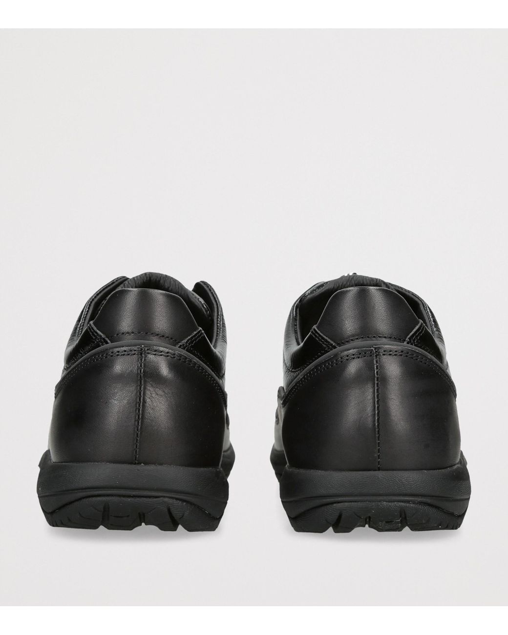 Diemme Black Crackled Leather Licata Sneakers for men