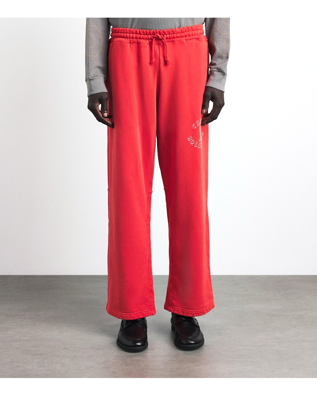 CHERRY LA Red Hollywood Parachute Straight Sweatpants for men