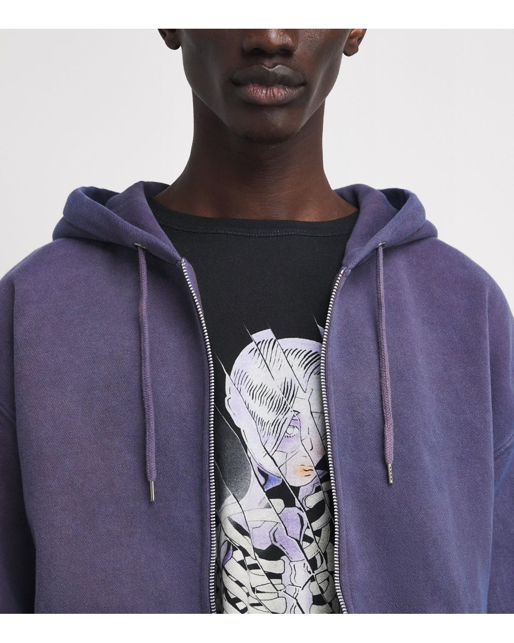 Our Legacy Blue Organic Cotton Rascal Zip-Up Hoodie for men