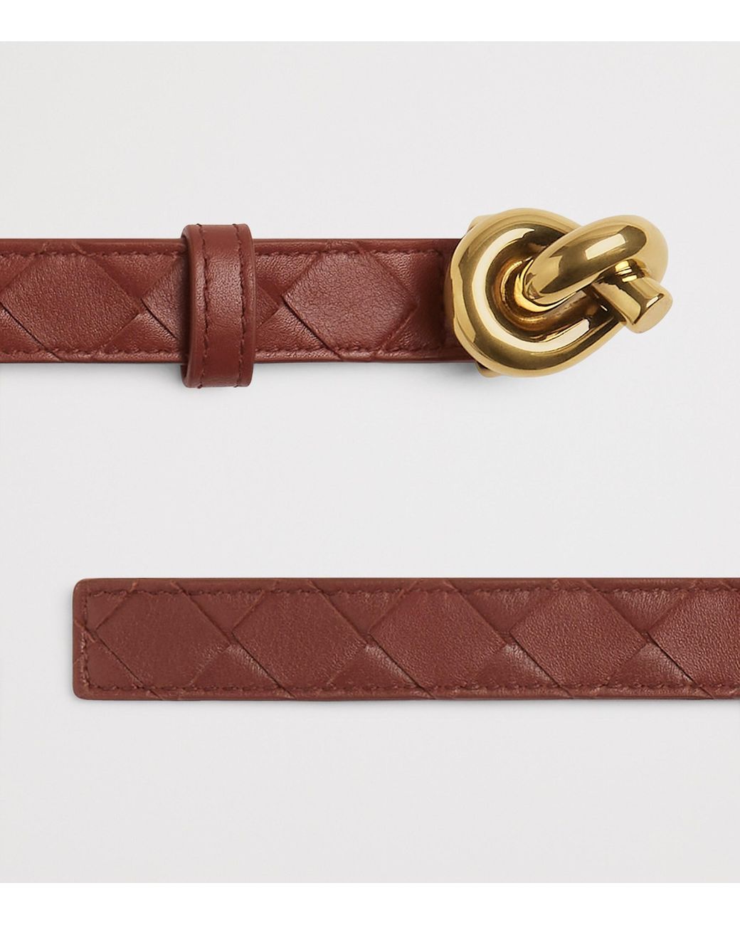 Bottega Veneta Brown Leather Knot Belt