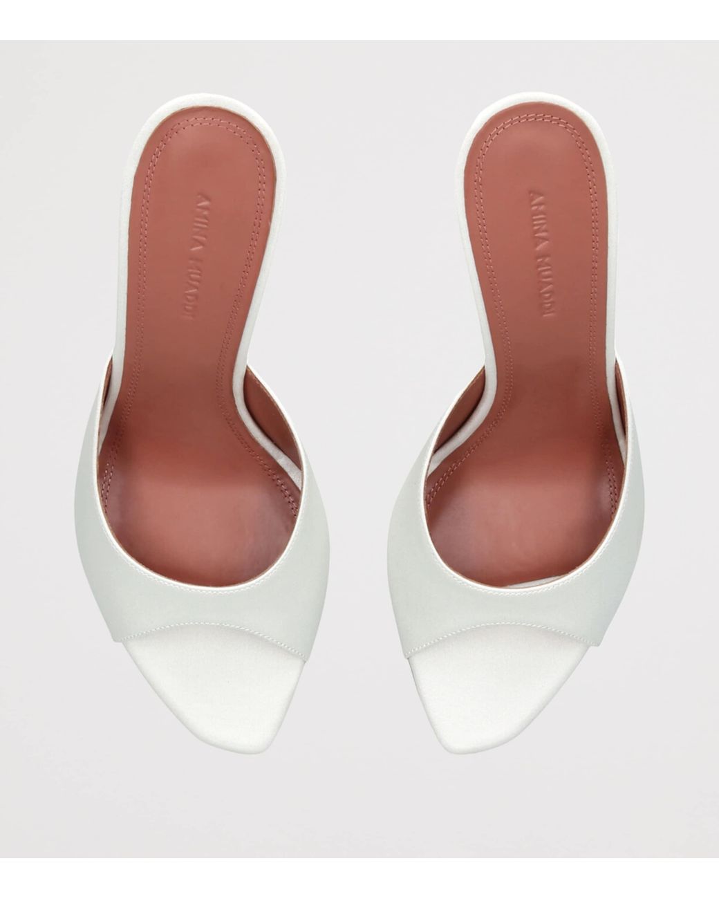 AMINA MUADDI White Satin Alexa Mules 95