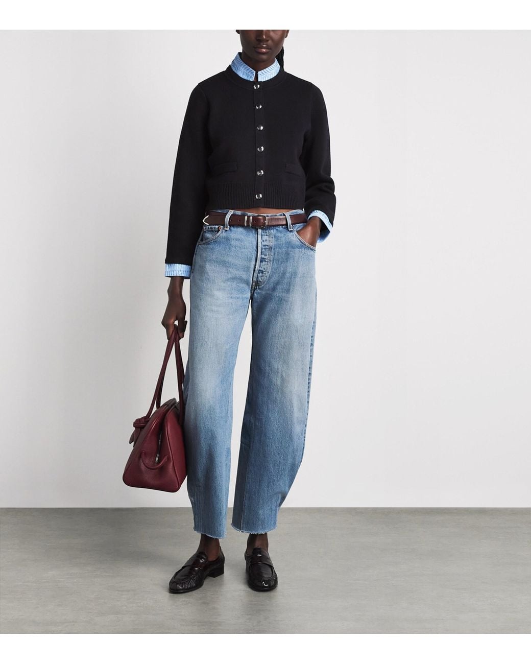 Sandro Black Collared Cardigan