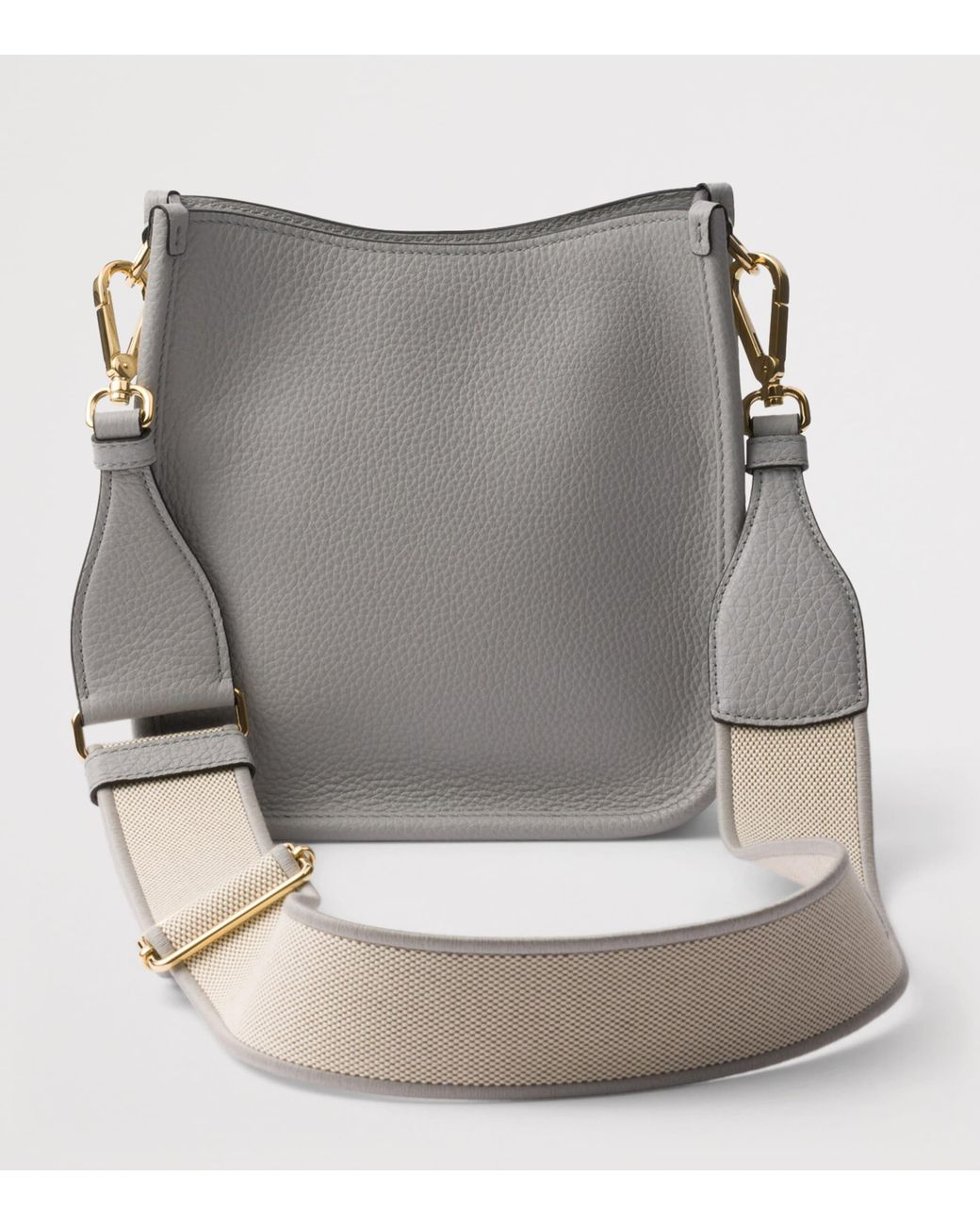 Prada Gray Mini Leather Shoulder Bag