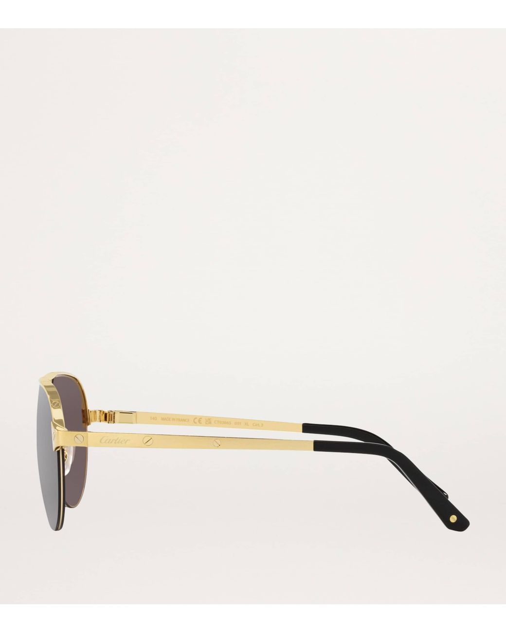 Cartier Gray Metal 06L001652 Sunglasses for men