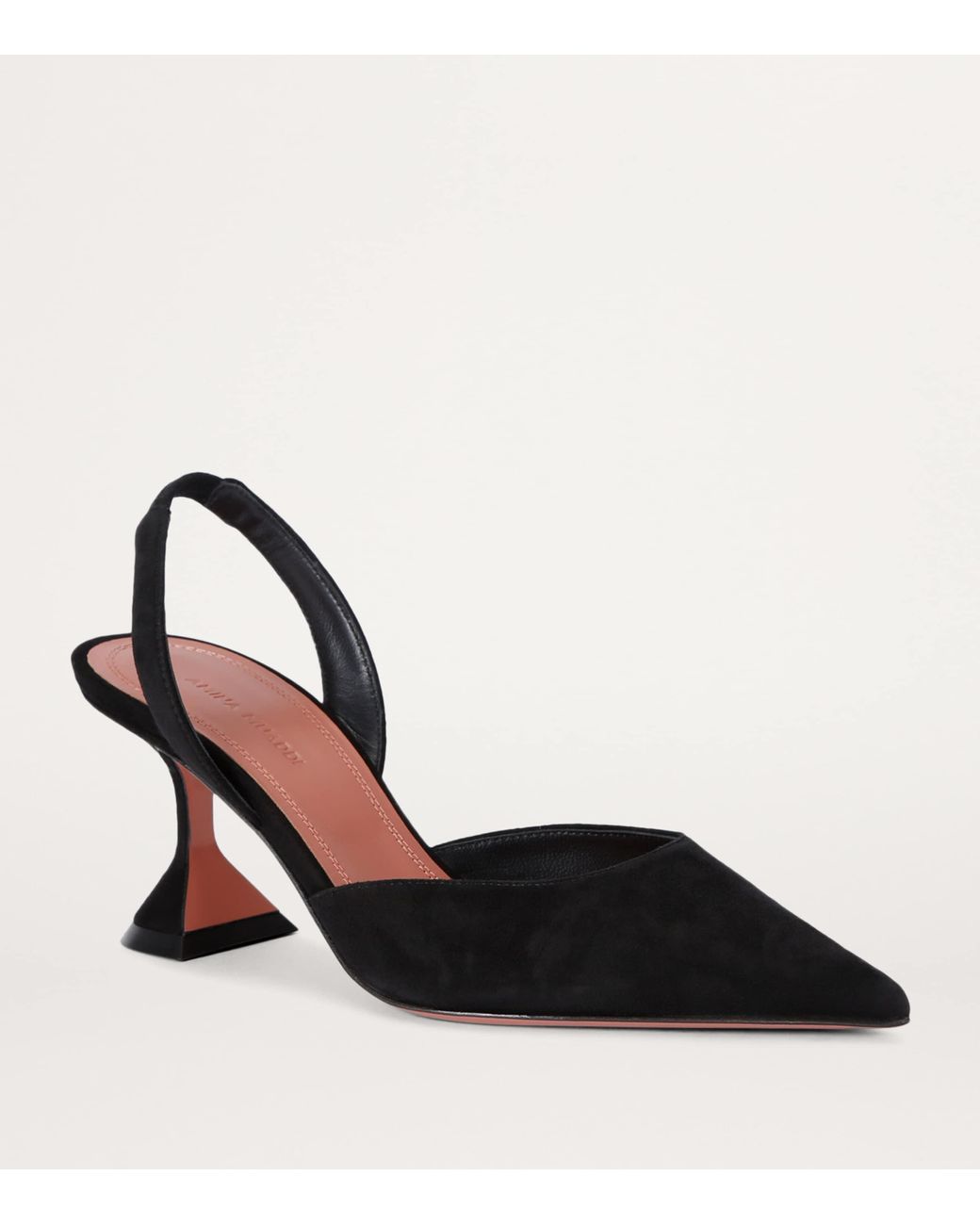 AMINA MUADDI Black Suede Holli Slingback Pumps 70