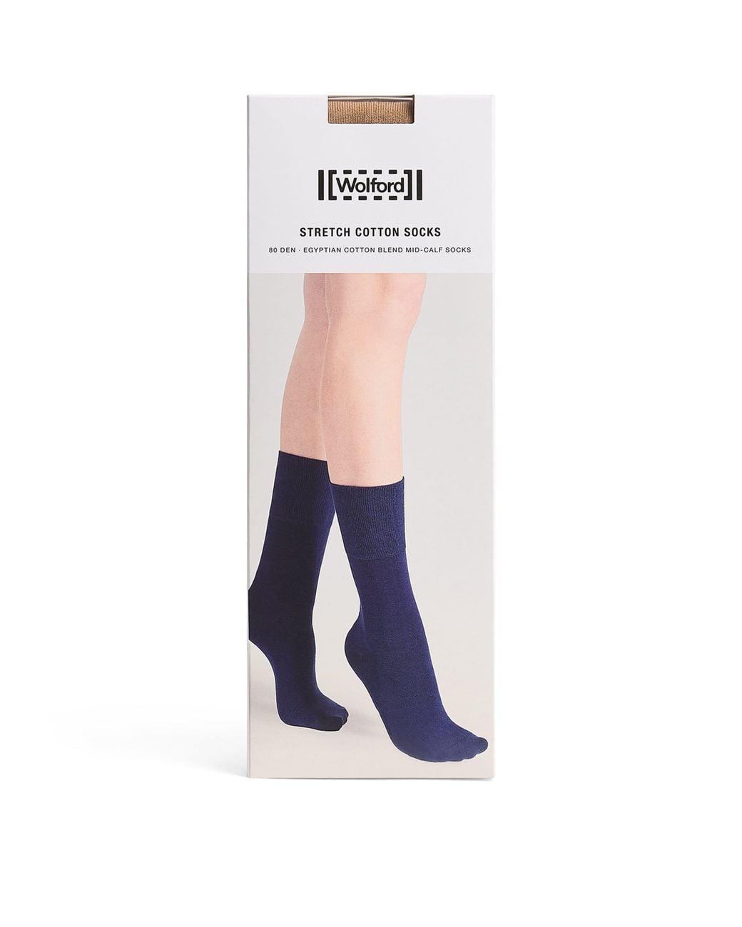 Wolford White Stretch-Cotton Mid-Calf Socks
