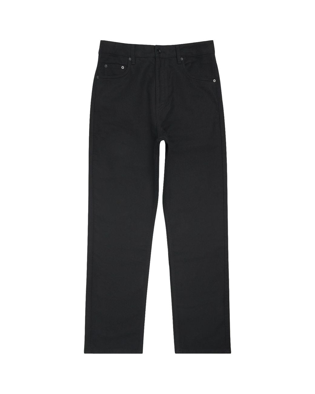 Studio Nicholson Black Moleskin Straight Riso Trousers for men