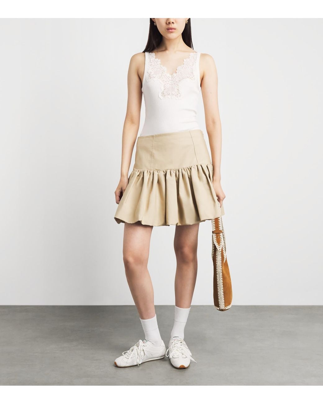 Sandro White Leather Light Wave Sneakers