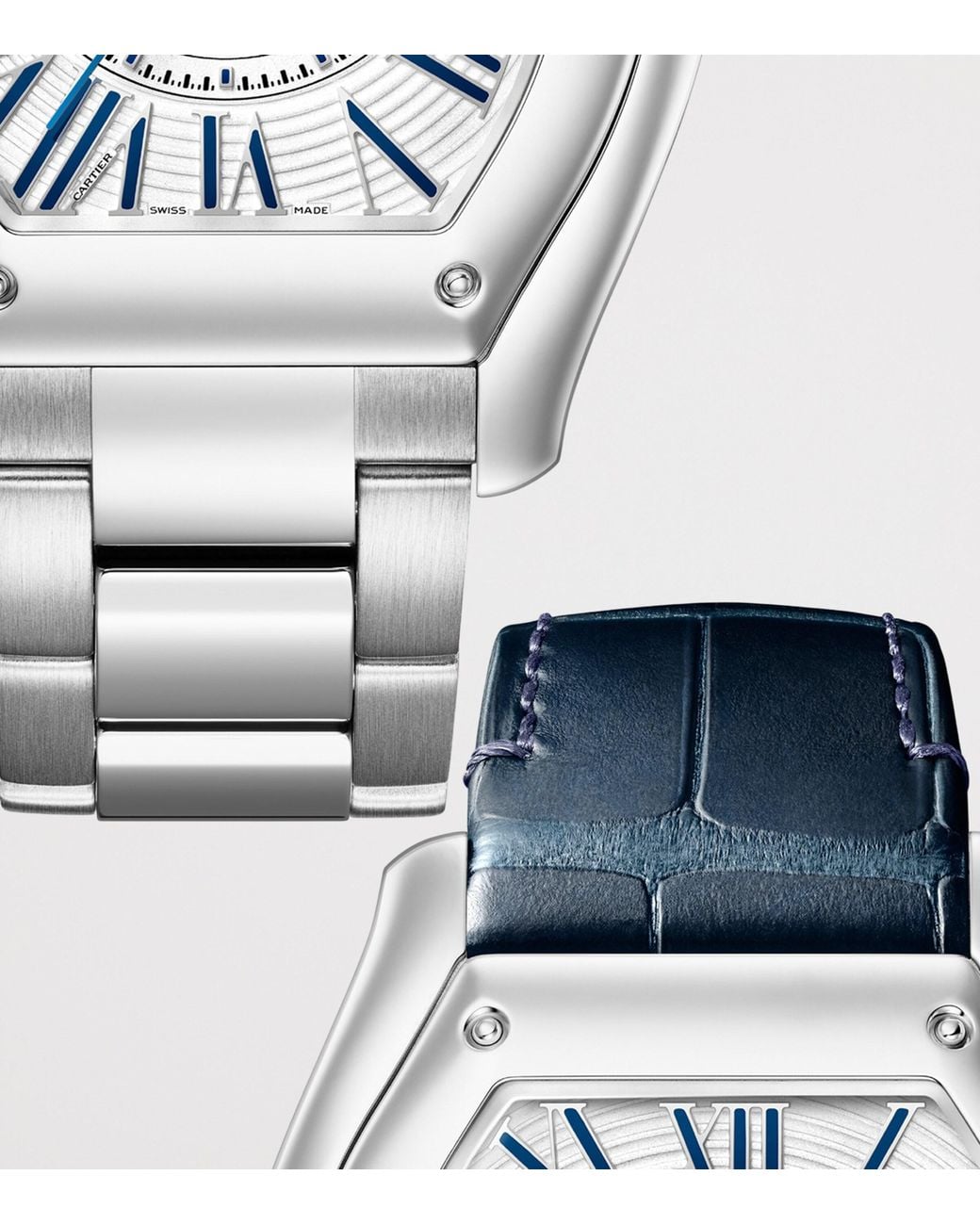 Cartier Metallic Stainless Steel Roadster Watch