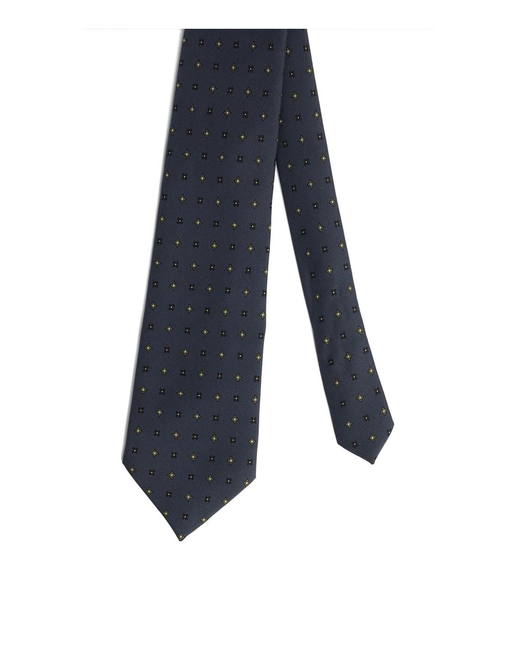 Dunhill Blue Silk Printed Tie for men