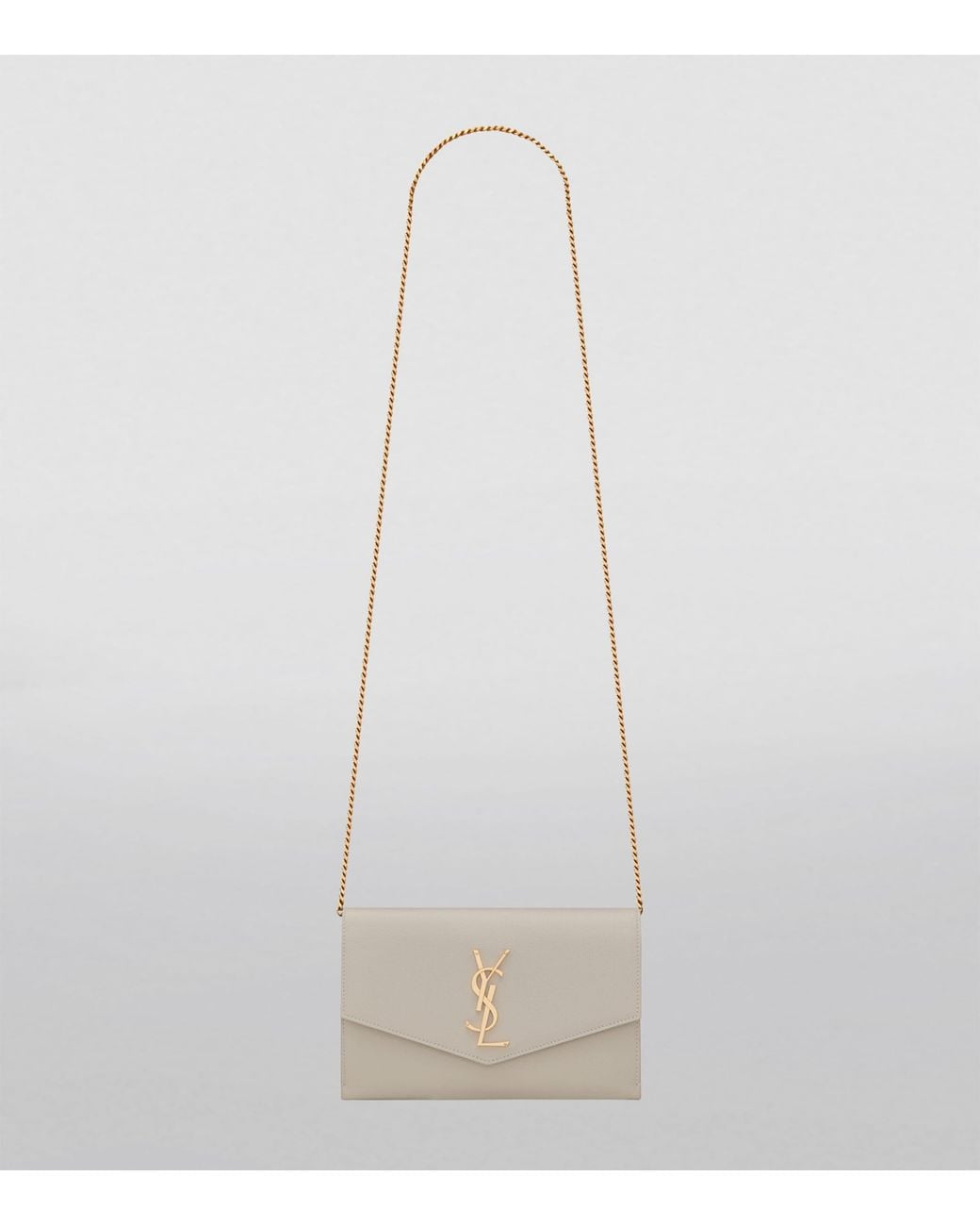 Saint Laurent Natural Uptown Chain Wallet