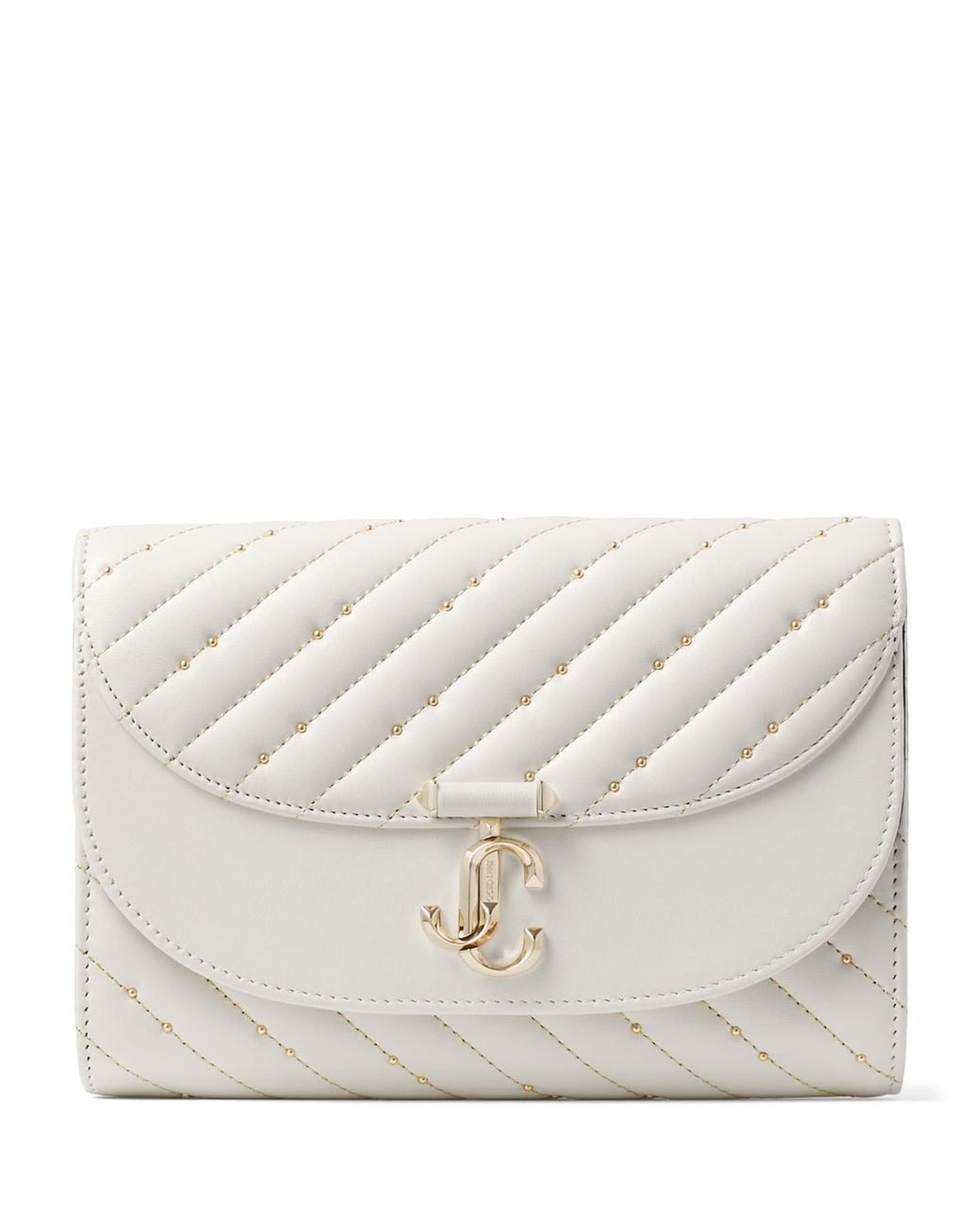 Jimmy Choo Natural Leather Curve Clutch Bag