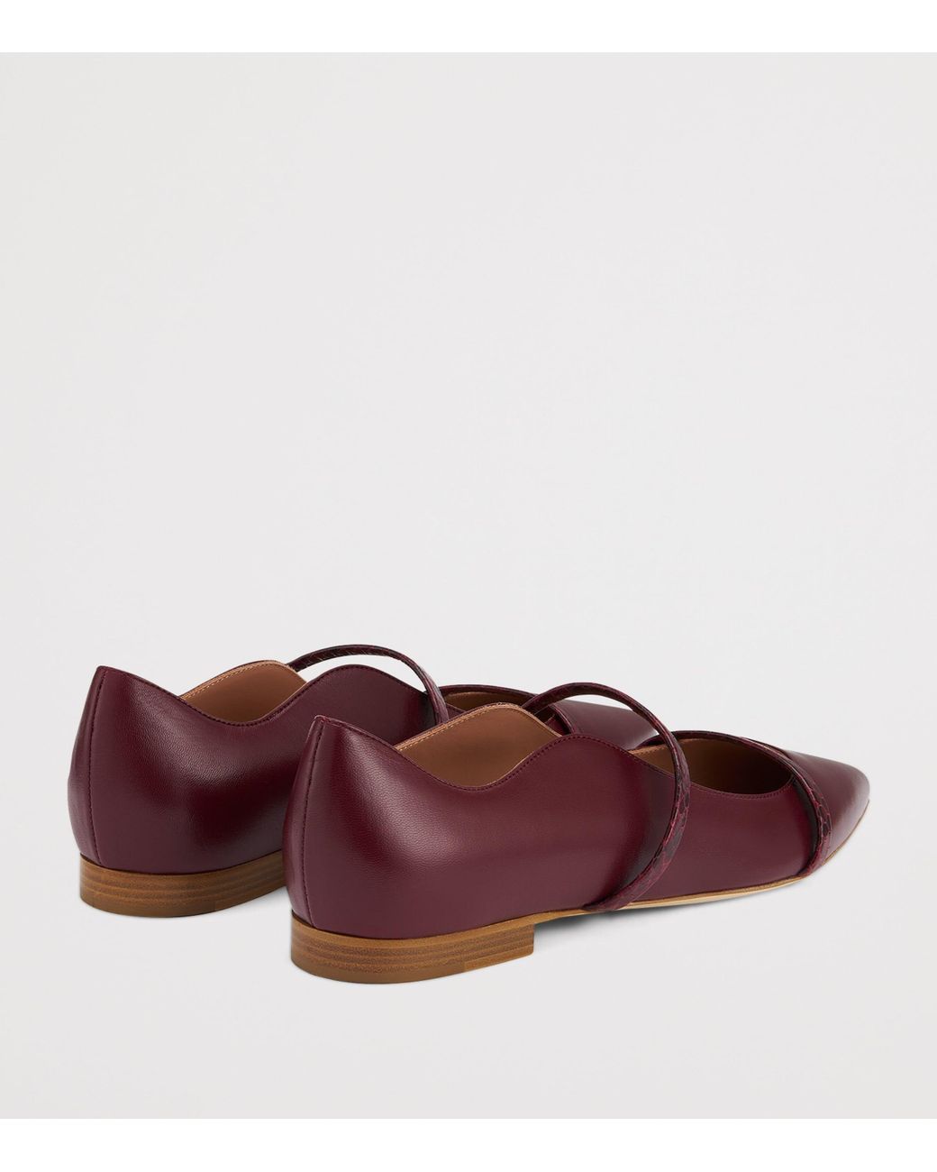 Malone Souliers Red Leather-Snake Skin Maureen Ballet Flats