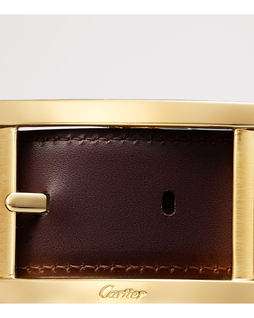 Cartier Black Leather Reversible Tank De Belt for men