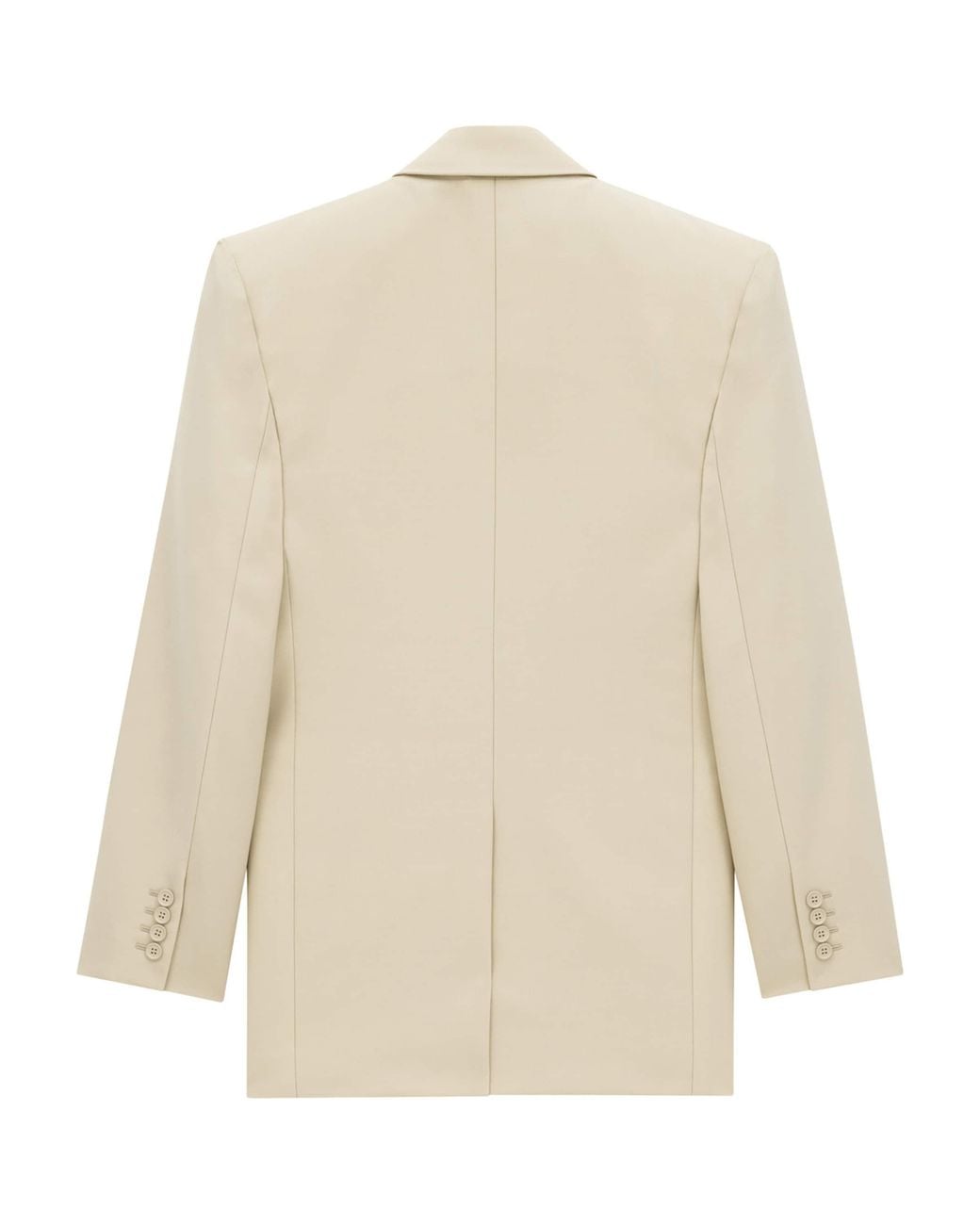 Saint Laurent Natural Virgin Wool Oversized Blazer