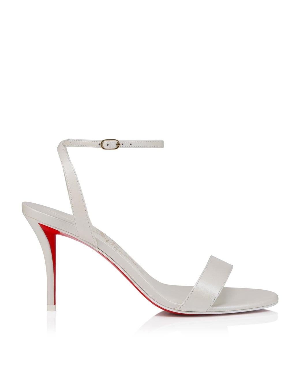 Christian Louboutin White Miss Z Leather Sandals 80