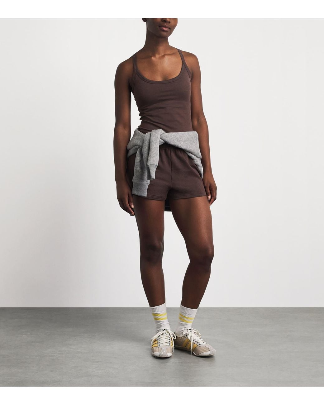 vuori Brown Halo Cross Back Tank Top
