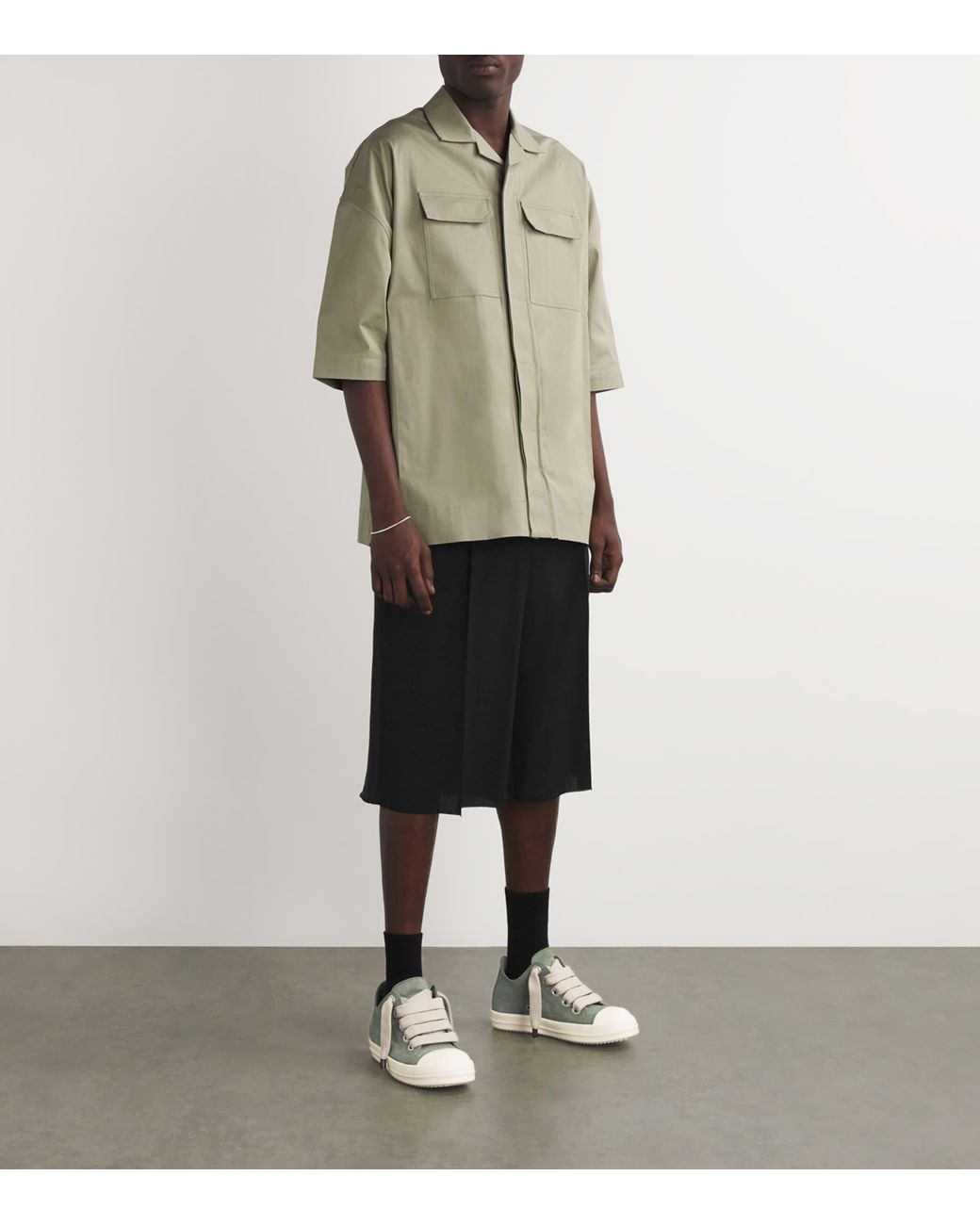 Rick Owens Suede Jumbo-Lace Low-Top Sneakers in Gray for Men | Lyst