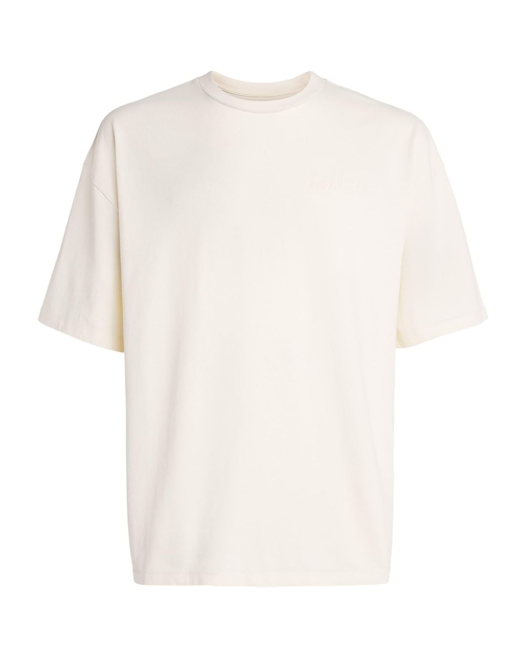 Amiri White Cotton Check Patch T-Shirt for men