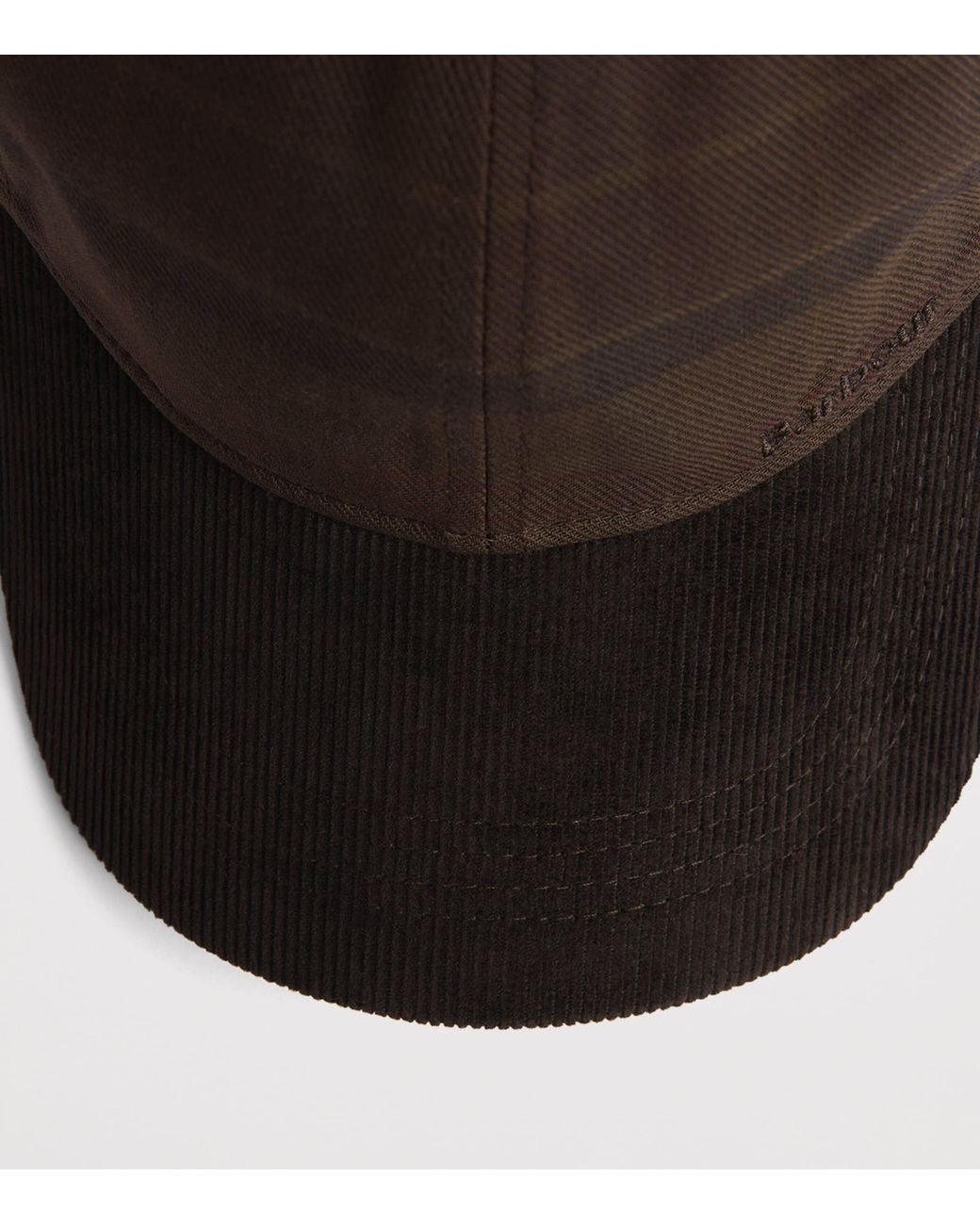 Barbour Brown Cotton Tartan Macklow Baseball Cap for men