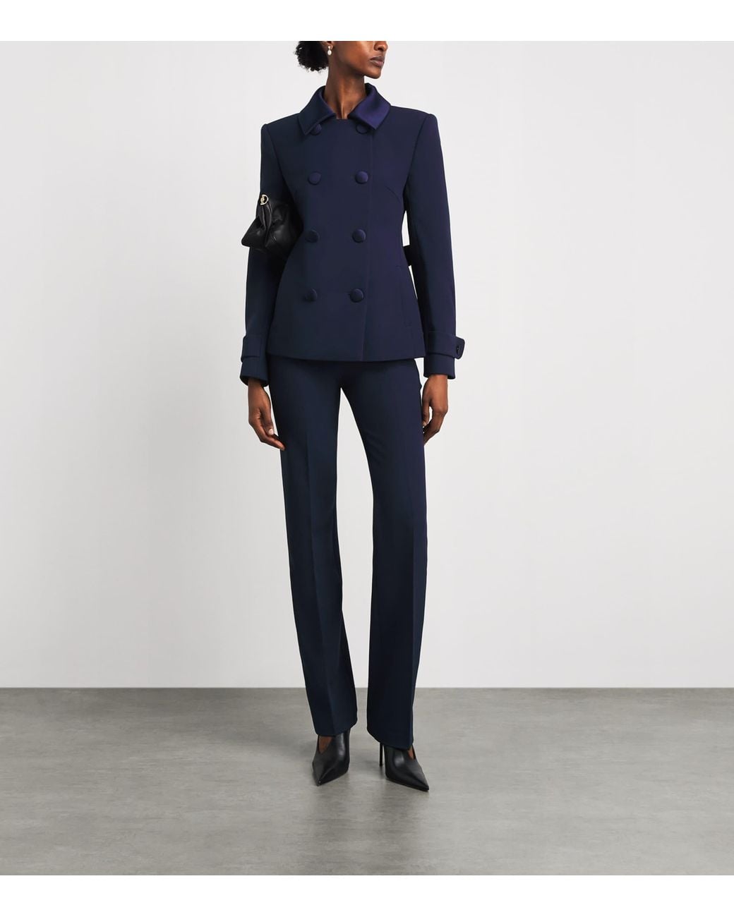 Safiyaa Blue Double-Breasted Blazer