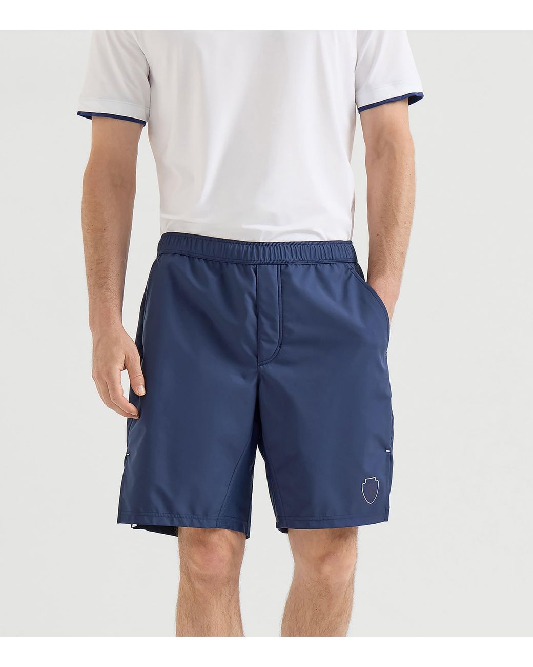 Brunello Cucinelli Blue Technical Bermuda Shorts for men