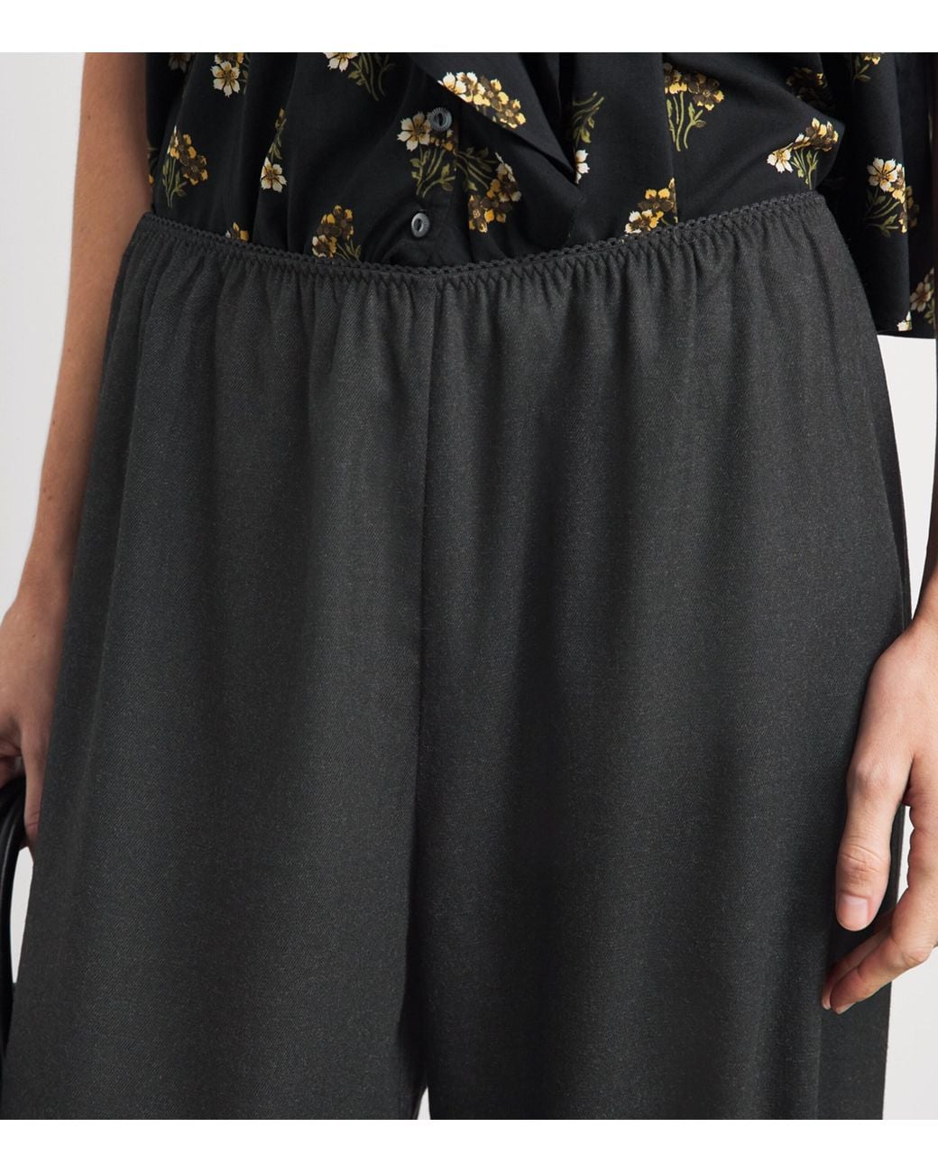 Doen Black Lavona Wide-Leg Trousers
