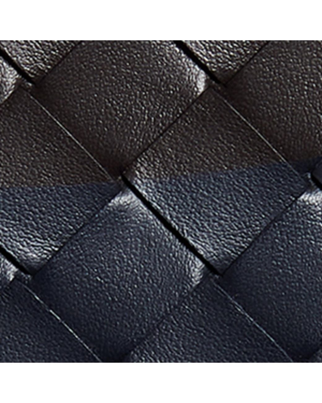Bottega Veneta Blue Leather Intrecciato Bifold Wallet for men