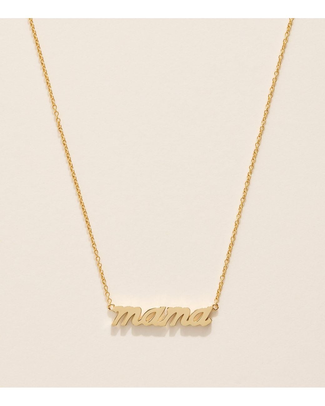 Jennifer Meyer Natural Mama Script Necklace