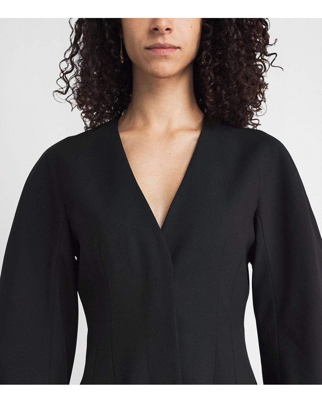 RETORI Black Virgin Wool Hourglass Blazer