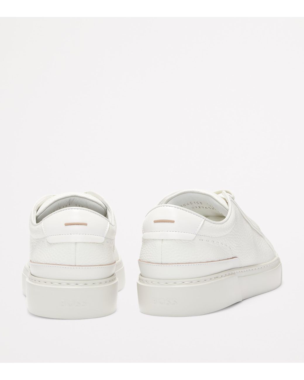 Boss White Leather Gary Sneakers for men