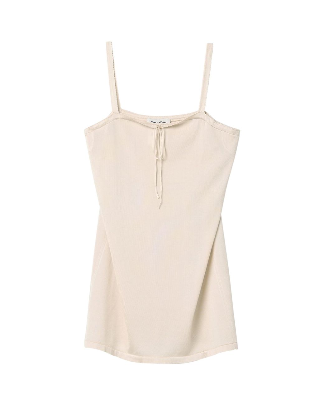 Miu Miu Natural Silk Slip Mini Dress