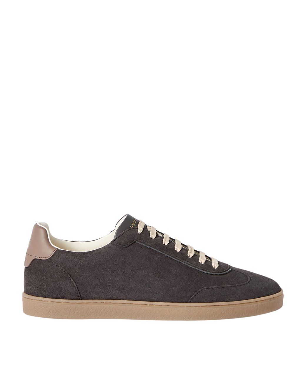 Brunello Cucinelli Brown Suede Low-Top Sneakers for men