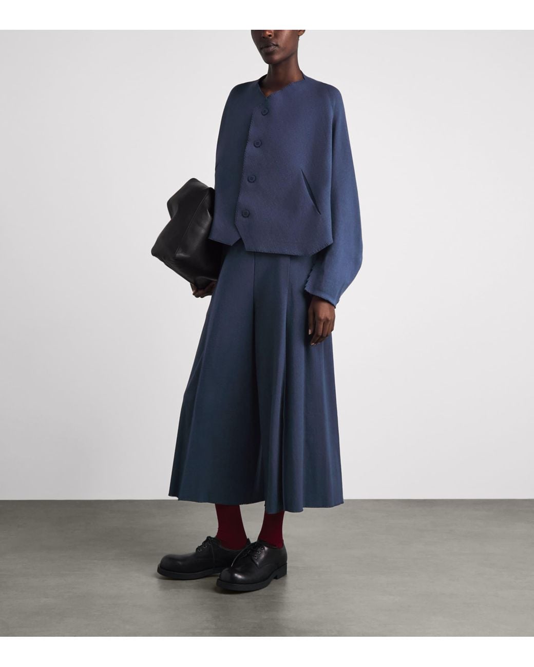 Issey Miyake Blue Campagne Cardigan
