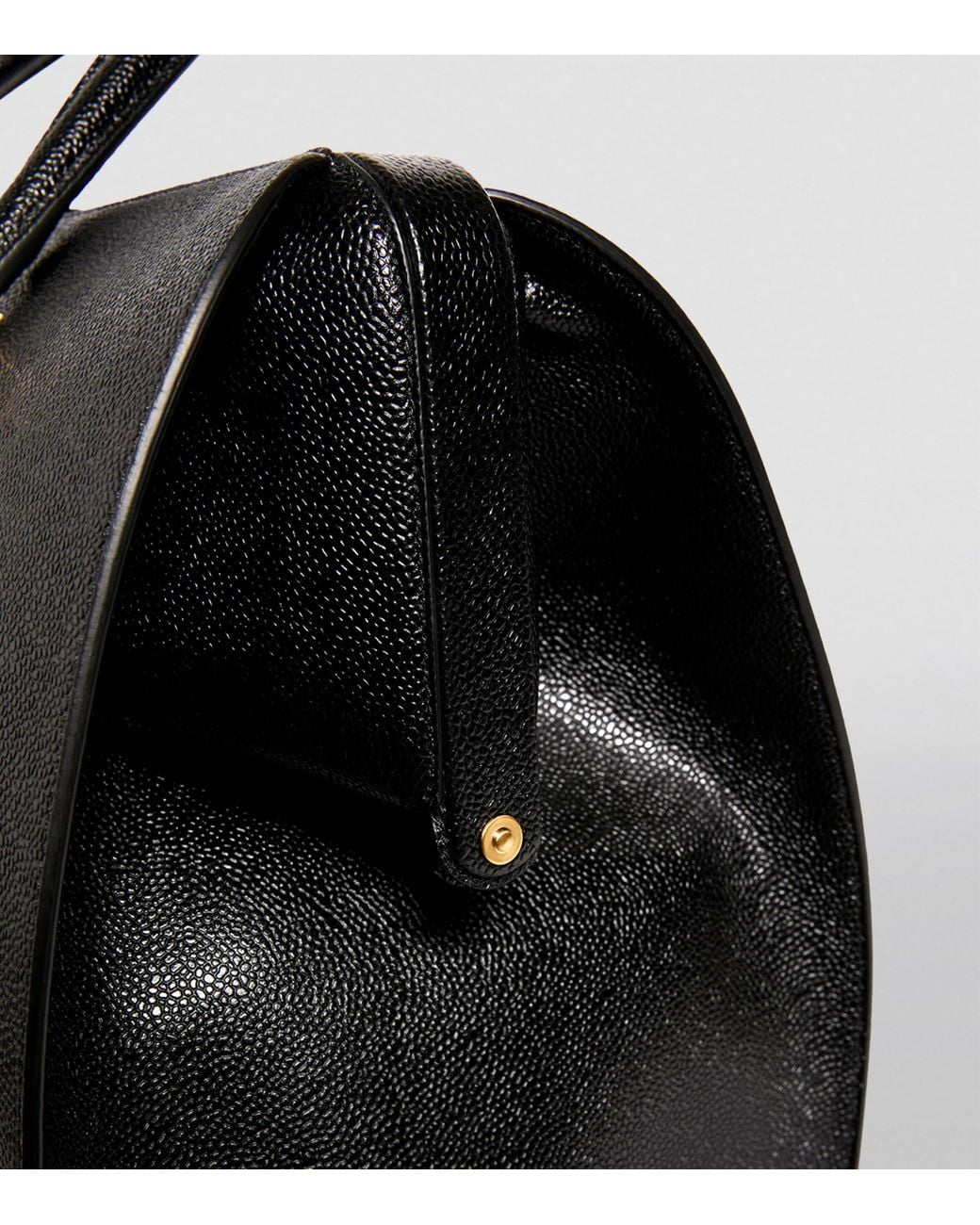 Thom Browne Black Leather Mr. Thom Weekend Bag for men