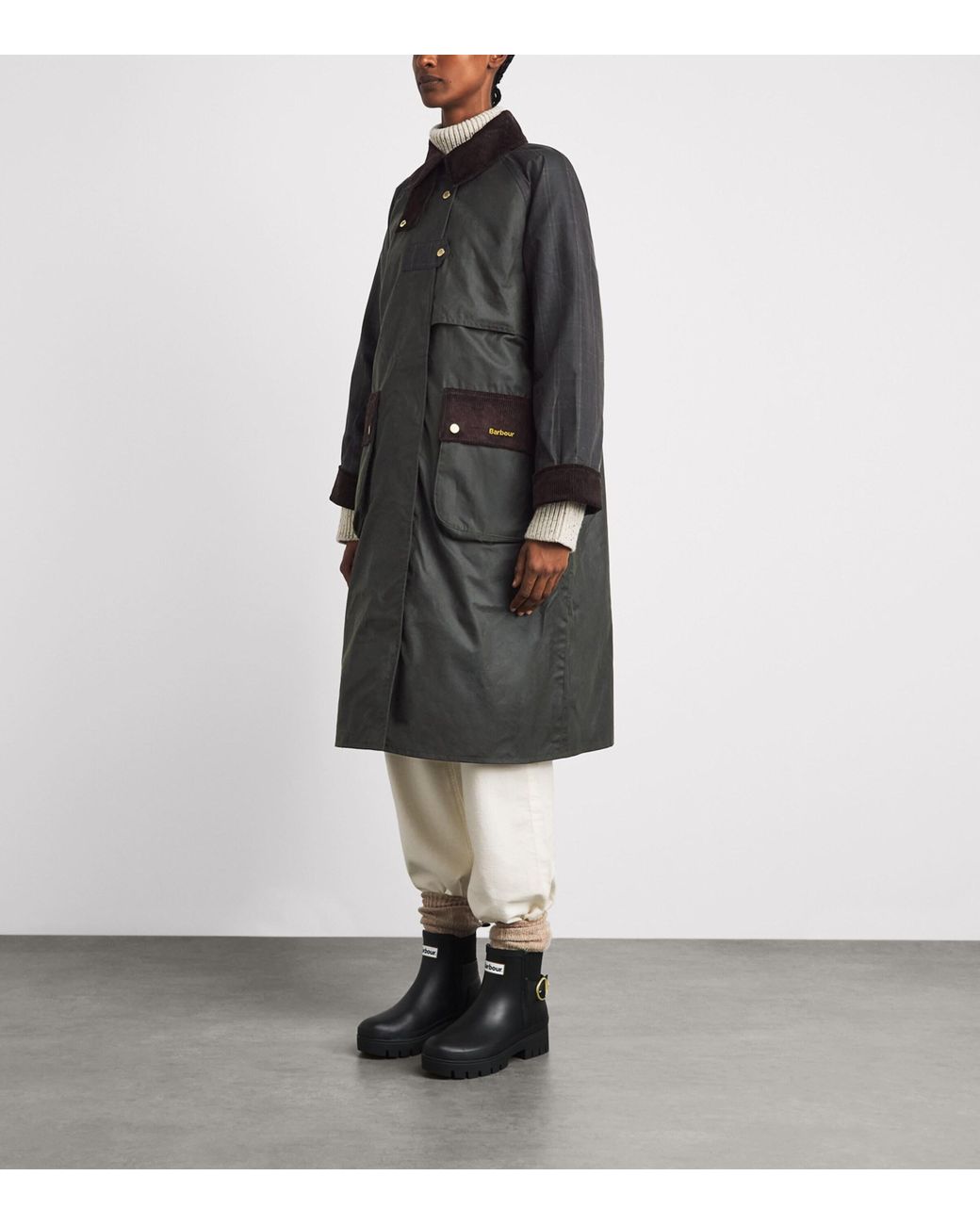 Barbour Black Waxed Cotton Kirklees Jacket