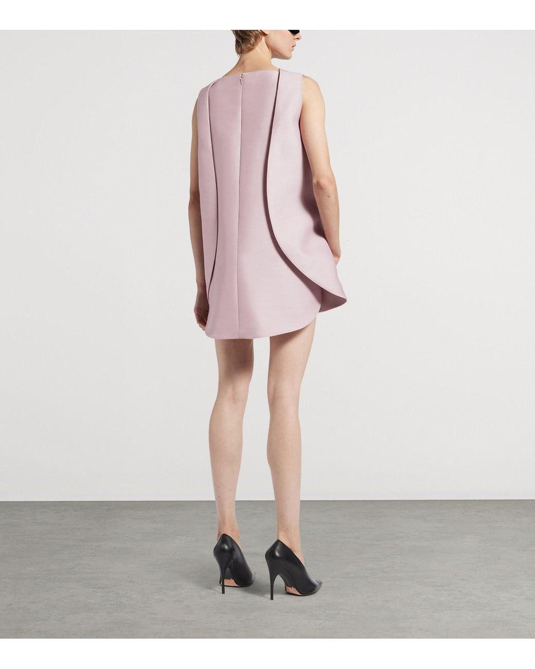 Balenciaga Pink Wool-Silk A-Line Mini Dress