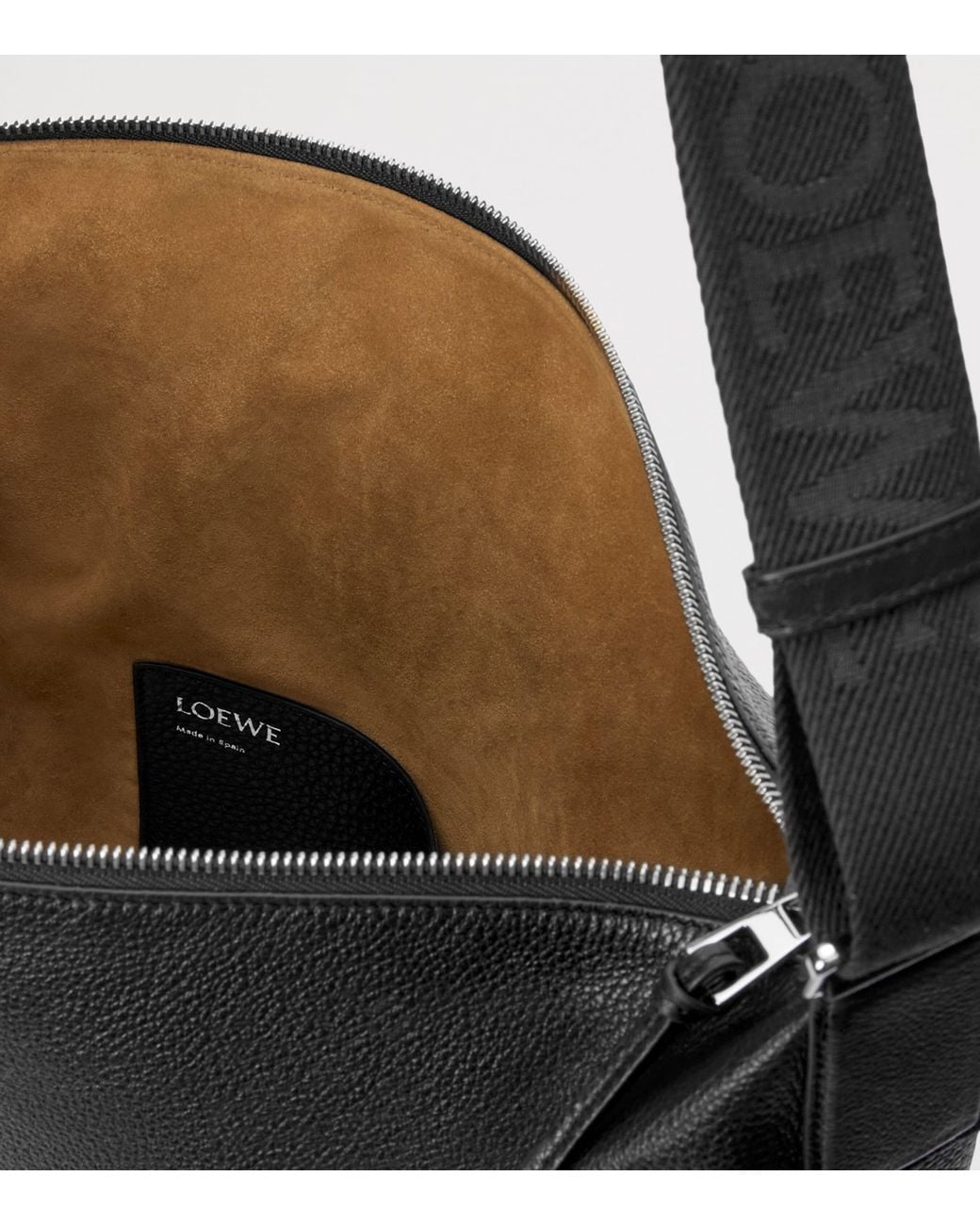 Loewe Black Leather Cubi Cross-Body Bag for men