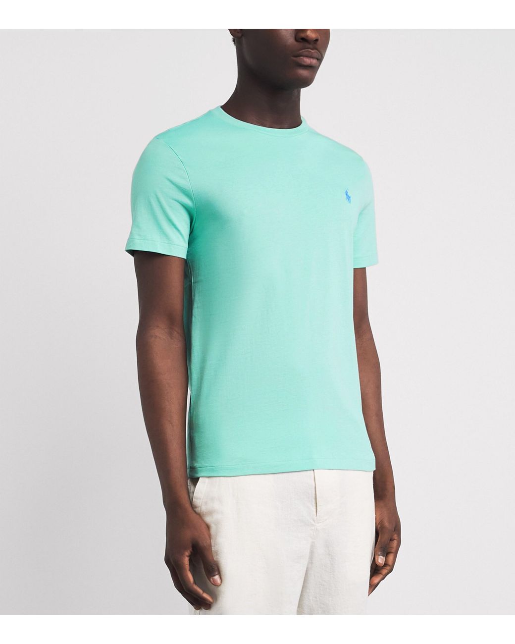 Polo Ralph Lauren Green Cotton Custom-Fit Polo Pony T-Shirt for men