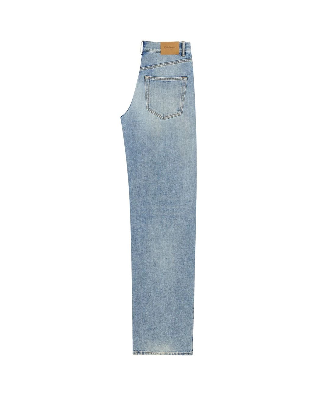 Saint Laurent Blue Neo Baggy Straight Jeans