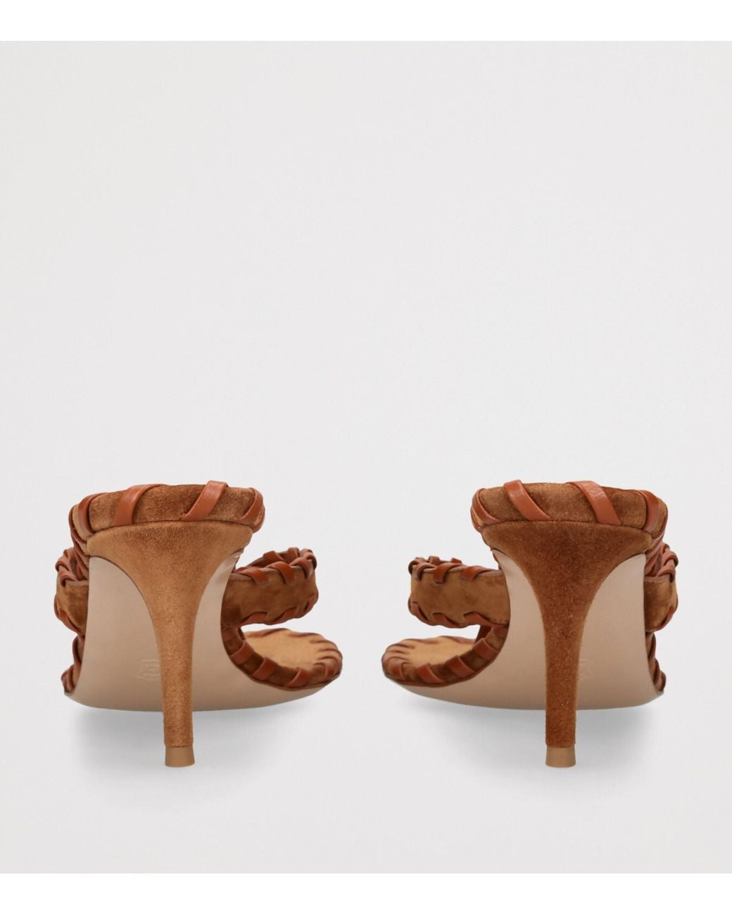 Gianvito Rossi Brown Suede Heeled Mules 70