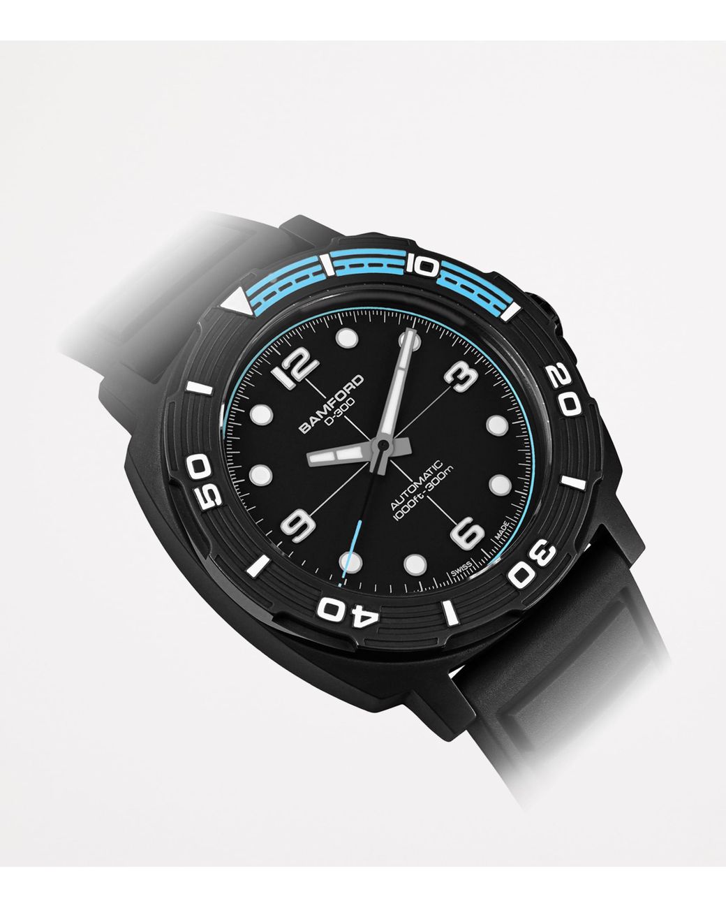 BAMFORD LONDON Black Ceramic D-300 Dive Watch for men