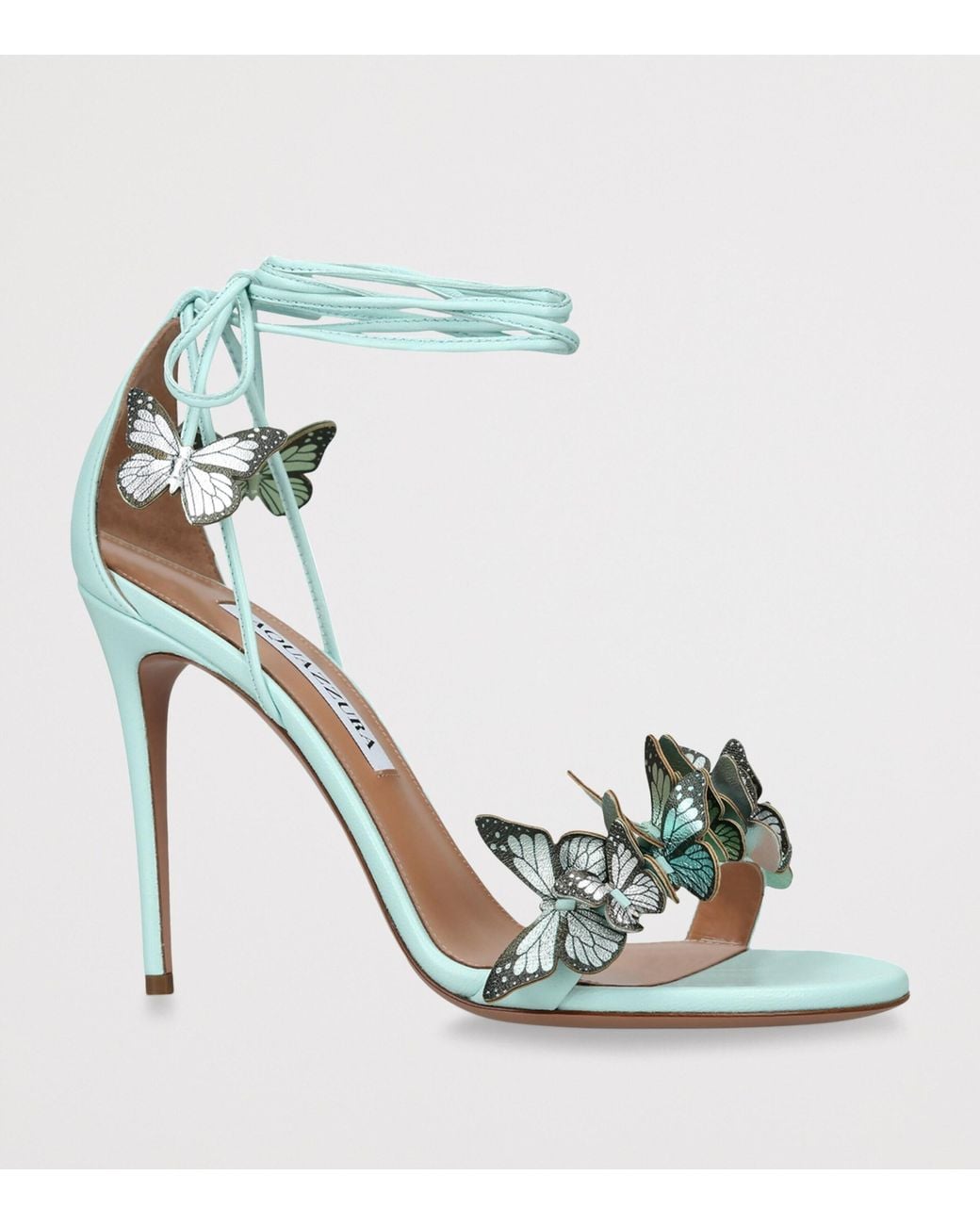 Aquazzura Blue Papillon Heeled Sandals 105