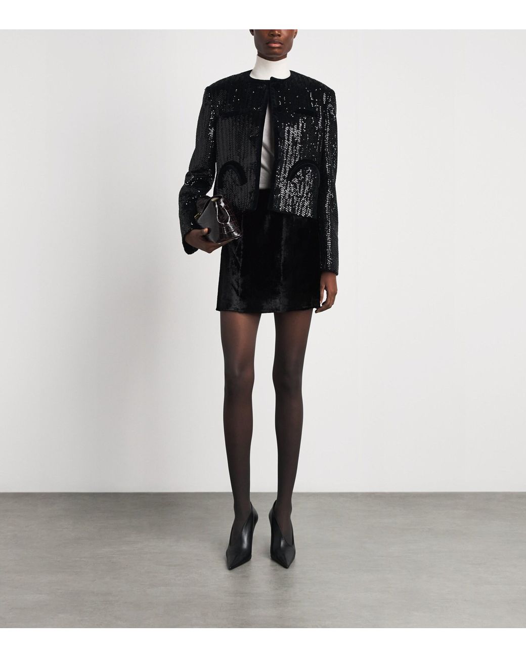 Blazé Milano Black Sequin All About You Bolero Jacket