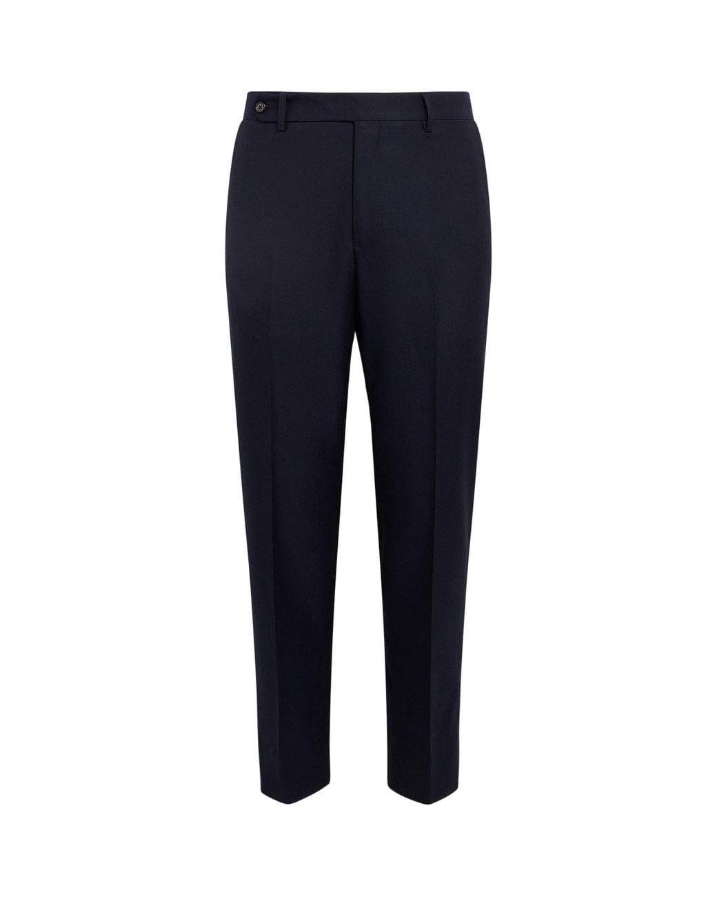Corneliani Blue Virgin Wool Slim Trousers for men