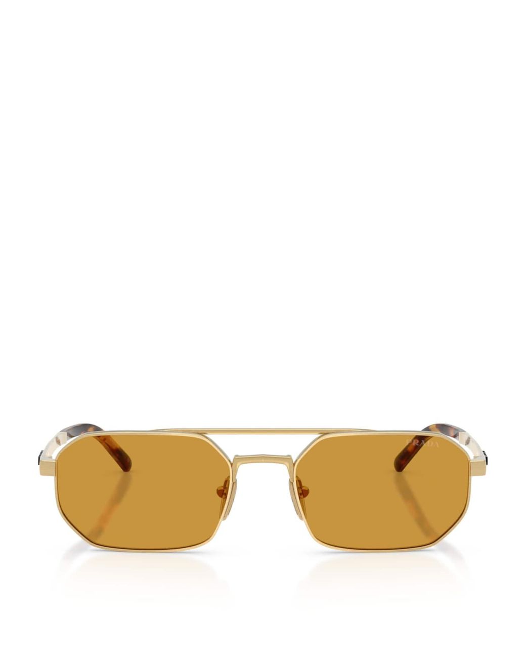 Prada Metallic Metal Irregular Sunglasses for men