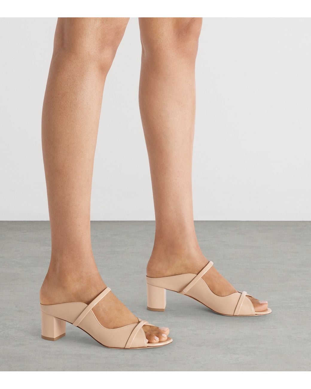 Malone Souliers Natural Nappa Leather Norah Heeled Sandals 45